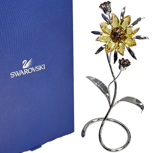 Swarovski Crystal #957575 Darigold, Light Topaz Flower In Box With